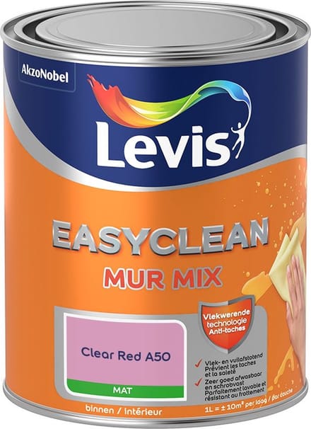 Levis - Easyclean Mur Mat Mix - Clear Red A50 - Mengverf - 1 L