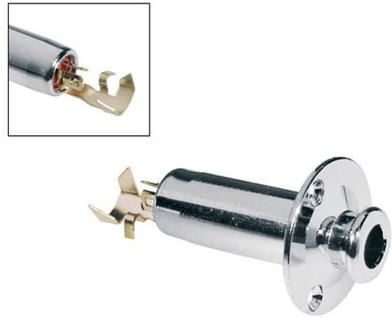 Boston EPJ-67-C Eindknop Output 4-Polig Jack met Jackplaat 6.3mm Chroom