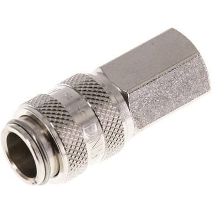 Vernikkeld Messing DN 5 Luchtkoppeling Snelkoppeling G 1/8 inch Binnendraad Double Shut-Off - CLS5-F-BN-SV-018
