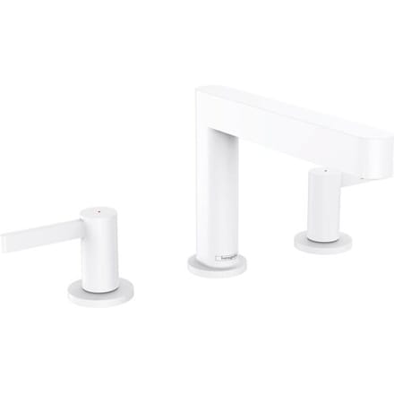 Hansgrohe Finoris - Wastafelkraan 110, 3-gats, incl. Push-Open afvoer, EcoSmart, mat wit 76033700