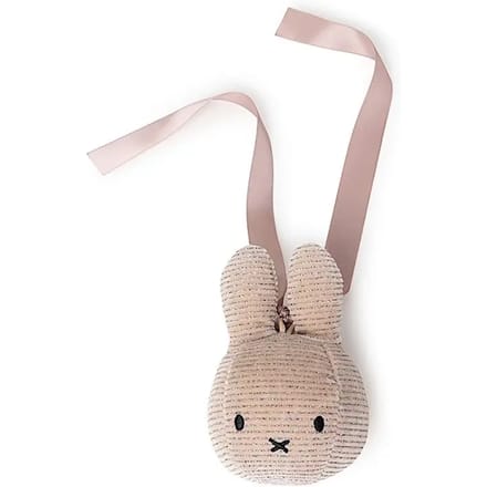 Nijntje kerst hanger, formaat 12 cm, kleur glitter / roze