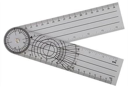 Professionele 360 Graden Multi-Liniaal en Goniometer voor Hoekmetingen - 1 Stuk