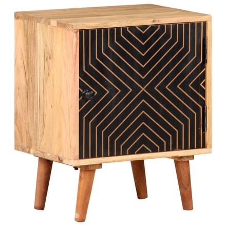 vidaXL - Nachtkastje - 40x30x50 - cm - massief - acaciahout