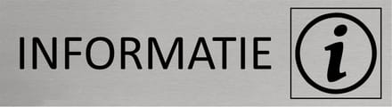CombiCraft Aluminium deurbordje Informatie 165x45mm - per stuk