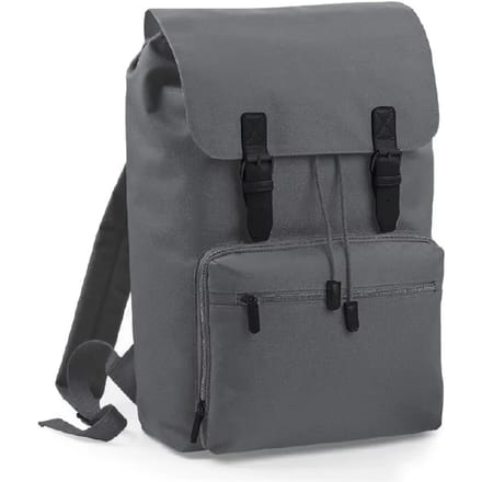 BagBase Vintage Laptop Backpack BG613 - GRAPHITE GREY/BLACK - 30 x 46 x 17 cm