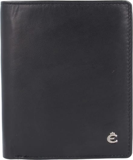 Esquire Harry portemonnee leer 9 cm - Jongens - Staand formaat - schwarz