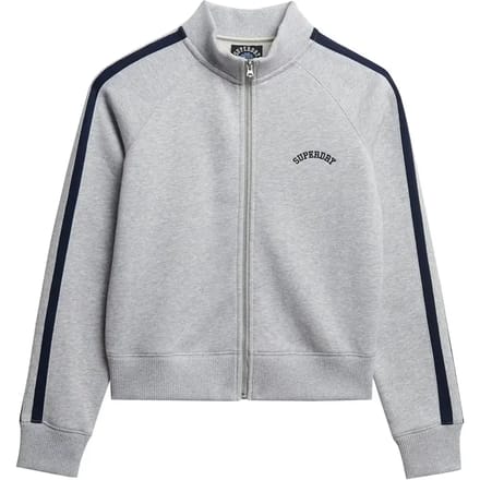 Superdry Athletic Essentials Logo Trainingsjack Light Grey Grootte: 40