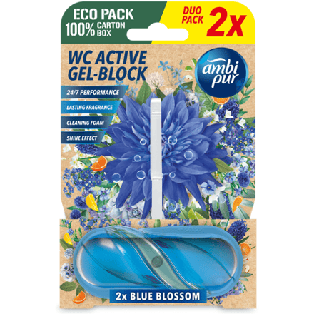 Ambi Pur toiletblok, Blue Blossom, 2 stuks