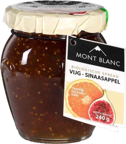 Mont Blanc Vruchtenspread vijg & sinaasappel 240 gram
