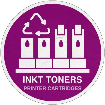 Inkt toners afval bord | Sign Again materiaal | 40 cm