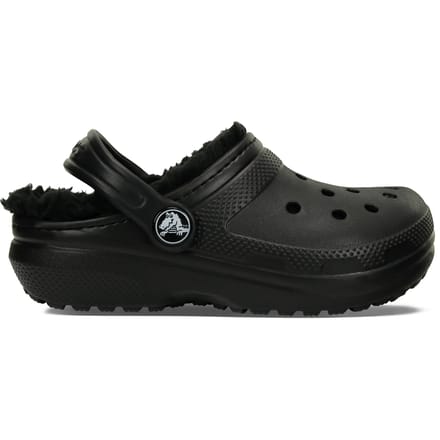 Crocs Classic Lined Clog T - Kinderen - Clogs - Zwart/Zwart - Maat 24/25