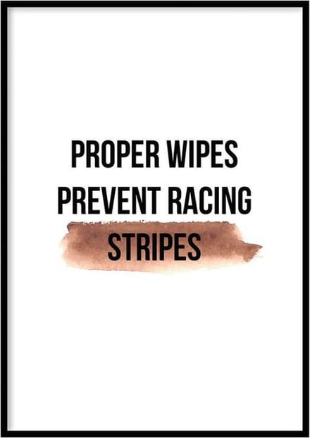 Poster Proper Wipes - 30x40 cm - Wc Poster - WALLLL
