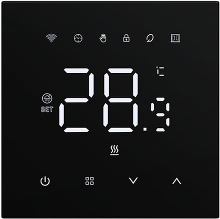 Smart WiFi-thermostaat voor elektrische vloerverwarming, compatibel met Tuya, model WT410-16A