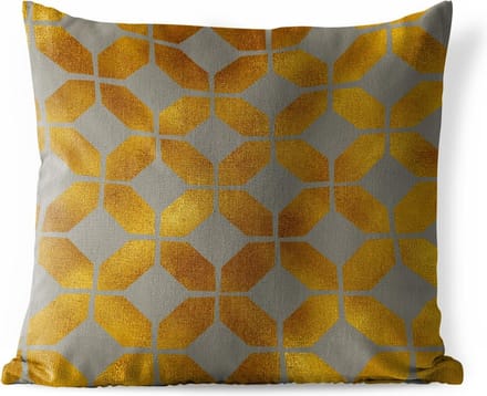 Buitenkussen Weerbestendig - Patronen - Goud - Luxe - 50x50 cm