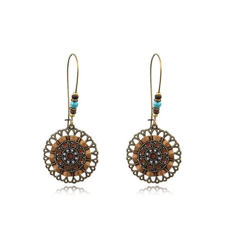 Jomide Oorhangers Hollow Flower - Vintage