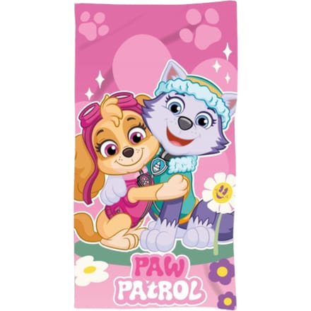 Paw Patrol Strandlaken - 70 x 140 cm. - Skye & Everest badhanddoek - sneldrogend