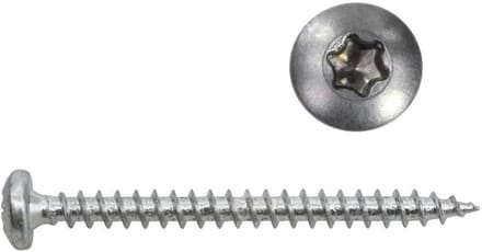 Panhead Schroeven RVS 5x80 mm - 100 Stuks Volledig Draad Houtschroeven Torx