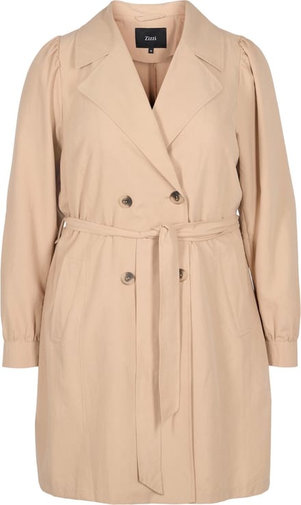 Trenchcoat met riem en zakken