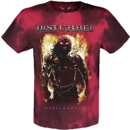 Disturbed T-shirt - Indestructible - M tot XL - voor Mannen - rood