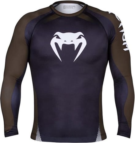 Venum Rash Guard NOGI IBJJF Approved L/S Zwart Bruin - M