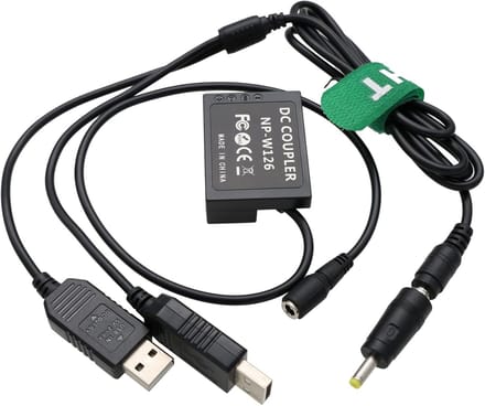 Dummy Batterij - Voeding Adapter - Camera Voeden - USB Directe Stroom - Compact Formaat
