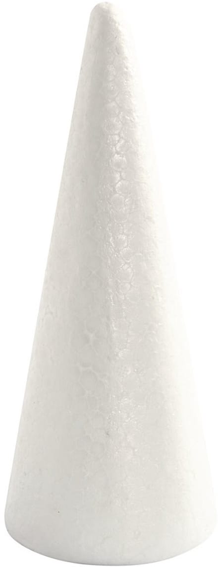 Kegels, H: 19,5 cm, d 7 cm, wit, 1 stuk