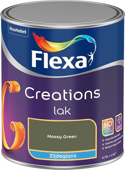 Flexa - Creations Lak Zijdeglans - Mossy Green - Mengverf - 750 Ml