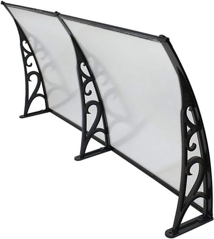 Deurluifel Luifel - Regenopvang - Bescherming Buiten - Polycarbonaat - 60x120cm - Transparant
