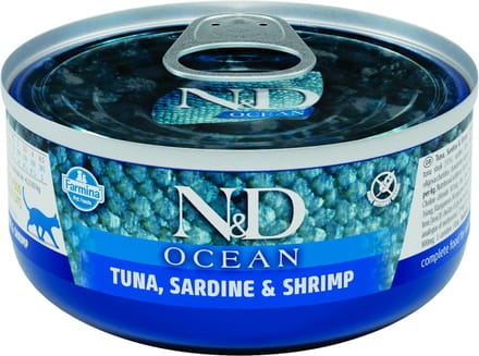 Farmina N&D Kat Ocean Tonijn, Sardines & Garnalen Adult 80 gram