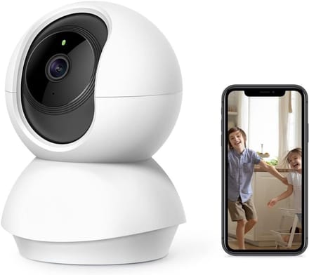 Aurixi® Huisdiercamera - Beveiligingscamera - Babyfoon Met Camera - Wit - 11cm x 11cm x 8cm