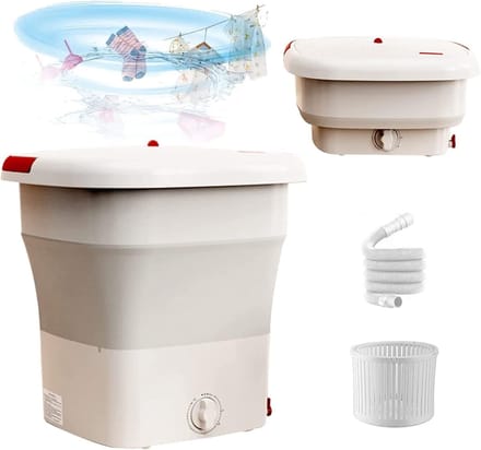 Elektrische Mini Wasmachine - Opvouwbaar Compact - Kleine Wasjes - Imitatie Handwas - 2 Kilo Capaciteit - Blauw