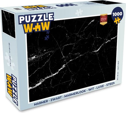 Puzzel Marmer look - Zwart - Luxe - Legpuzzel - Puzzel 1000 stukjes volwassenen