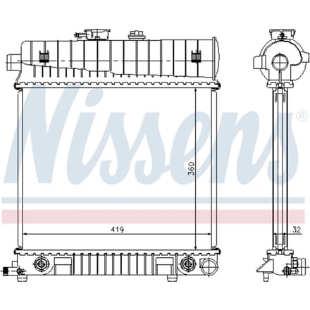 Radiator, motorkoeling NISSENS 62708A