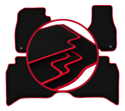 CARLUX-RED automatten voor: Dodge RAM DS DJ 1500 pick-up (2012-2020)