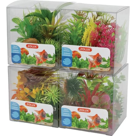 Decor plant boit mix model 3 voor aquarium Zolux (x6)