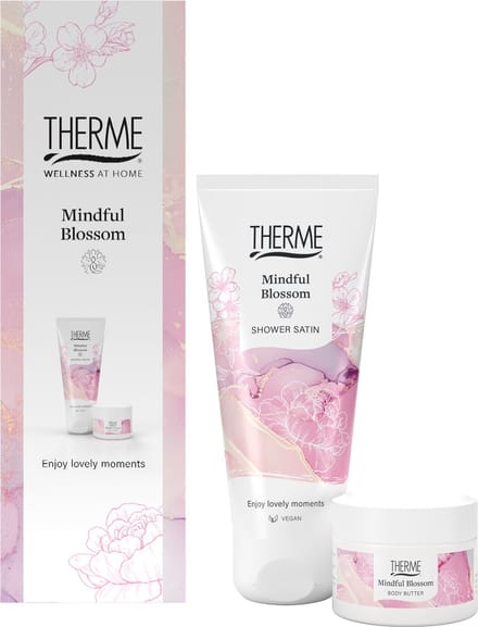 THERME Mindful Blossom Relaxing Gift Set - Shower Satin/Body Butter - geschenkset