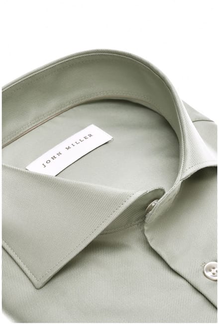 John Miller - Overhemd Groen John Miller Overhemd Tailored Fit N Groen 5142641
