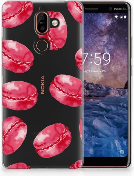 TPU Hoesje voor Nokia 7 Plus Siliconen Case Pink Macarons