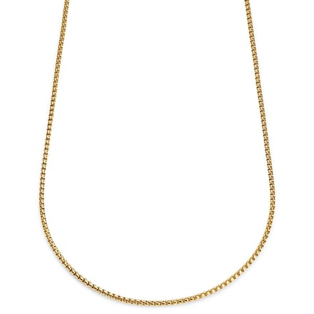 Essentials | 3 mm Goudkleurige Ketting met Gebogen Venetiaanse Schakels