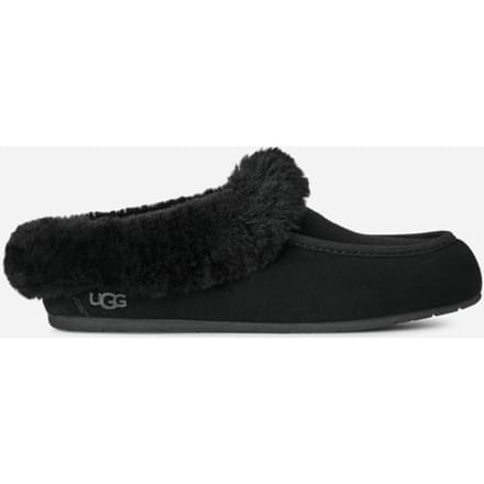 UGG® Ansley Mule in Black, Size 4, Suede/Wool