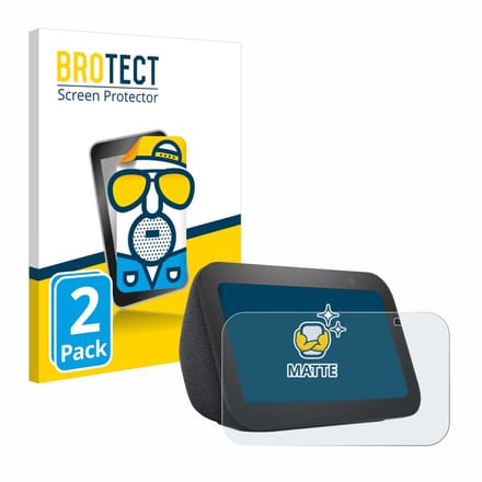 BROTECT - Screenprotector voor Amazon Echo Show 5 (3. Gen.) - Folie Beschermfolie matte 2 Stuks