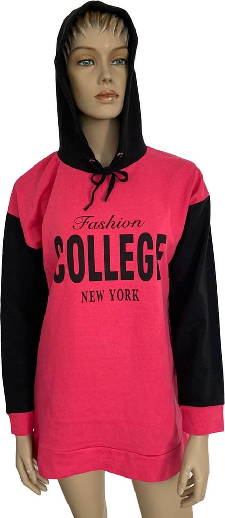 Dames Trui Roze en Zwart - M