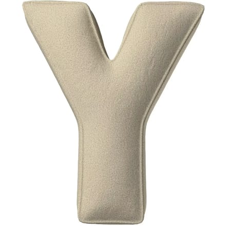 Kussen letter y Yellow Tipi Boucle