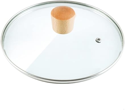 Pannendeksel - Universeel deksel - Koken - Gehard glas - 30 cm - Zwart