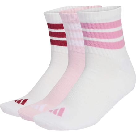 Adidas 3 Stripes Mid Cut 3er Pack Sokken Wit
