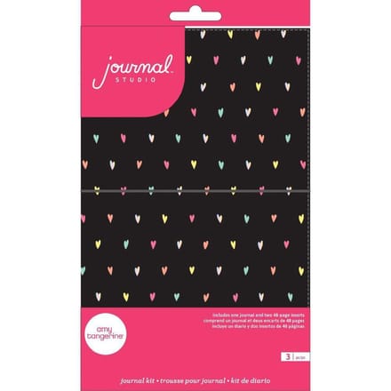 American Crafts - Journal Studio Kit - Small Hearts - 48 Pagina's