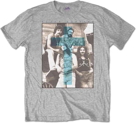 Black Sabbath - Blue Cross Heren T-shirt - M - Grijs