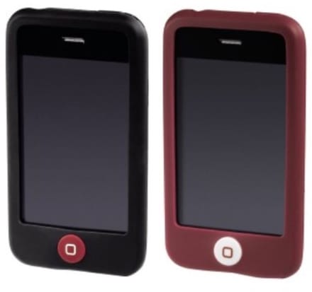 Set van 2 siliconen hoesjes zwart/rood voor Apple iPhone 3G/3GS