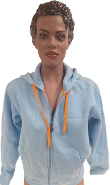 RUSSELL ATHLETIC/ HOODY/ LONG ZIPPER / AQUA/ XXL
