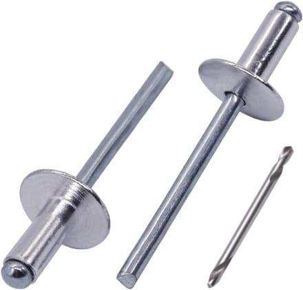 Grote flens aluminium blindklinknagels 5,0 x 12 mm - 50 stuks